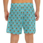 Milk And Cookies Pattern Print Men's Split Running Shorts