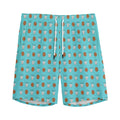 Milk And Cookies Pattern Print Men's Athletic Shorts
