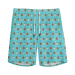 Milk And Cookies Pattern Print Men's Sports Shorts