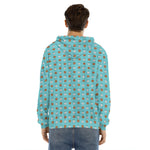 Milk And Cookies Pattern Print Men's Velvet Pullover Hoodie