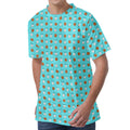 Milk And Cookies Pattern Print Men's Velvet T-Shirt