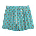 Milk And Cookies Pattern Print Mesh Shorts