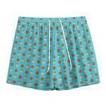 Milk And Cookies Pattern Print Mesh Shorts