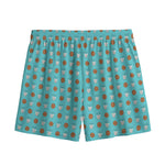 Milk And Cookies Pattern Print Mesh Shorts