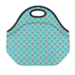 Milk And Cookies Pattern Print Neoprene Lunch Bag