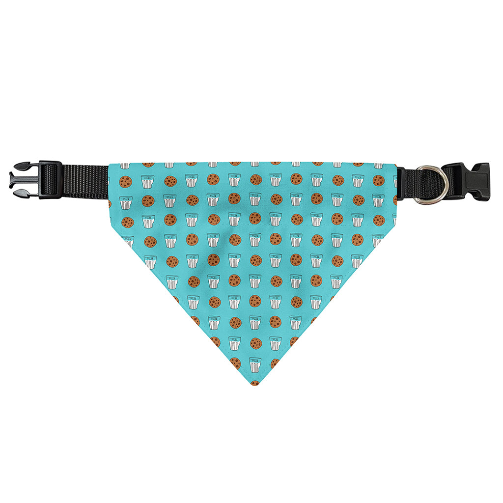 Milk And Cookies Pattern Print Over The Collar Dog Bandana