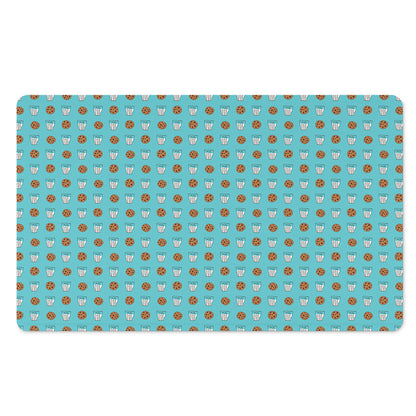 Milk And Cookies Pattern Print Polyester Doormat