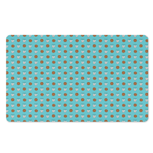 Milk And Cookies Pattern Print Polyester Doormat