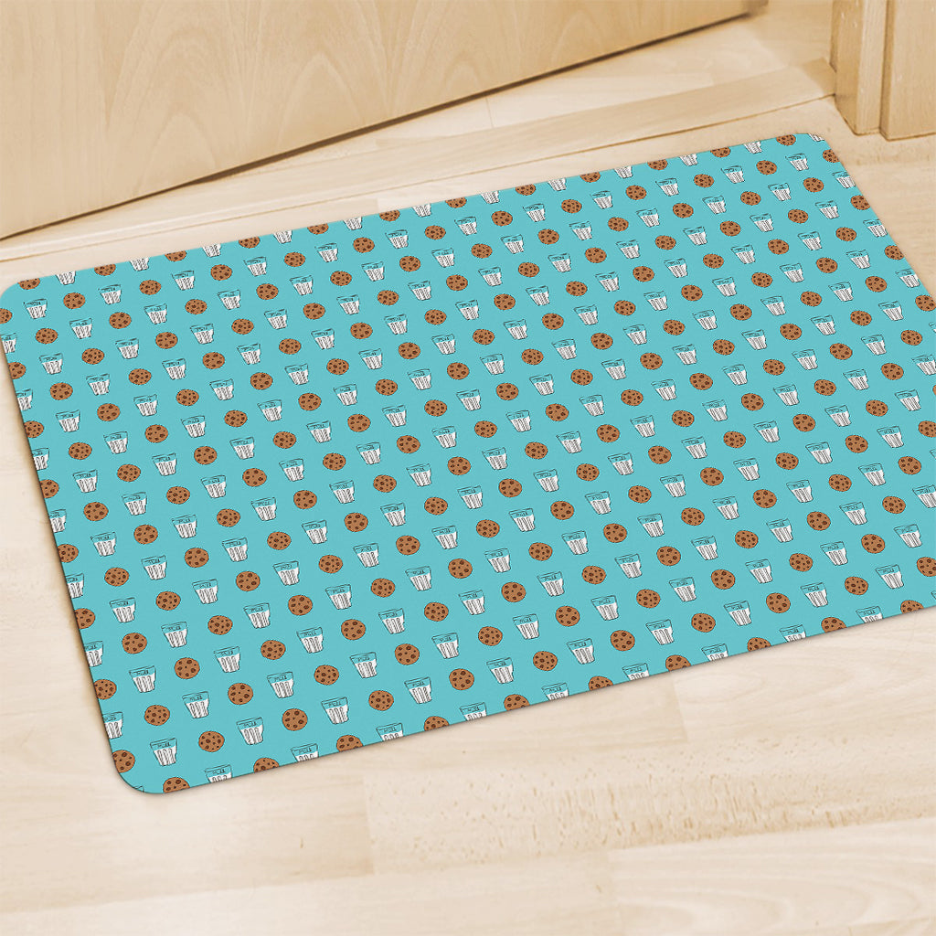 Milk And Cookies Pattern Print Polyester Doormat