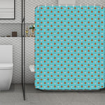 Milk And Cookies Pattern Print Polyester Shower Curtain