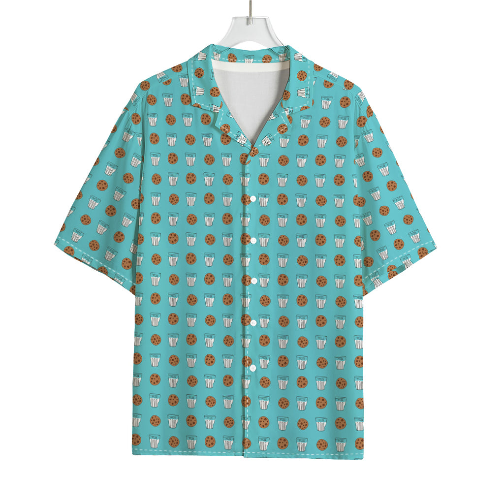 Milk And Cookies Pattern Print Rayon Hawaiian Shirt