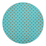 Milk And Cookies Pattern Print Round Blanket