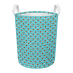 Milk And Cookies Pattern Print Round Laundry Basket