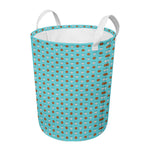 Milk And Cookies Pattern Print Round Laundry Basket