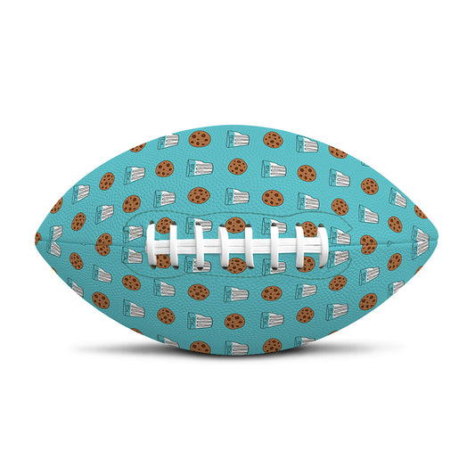 Milk And Cookies Pattern Print Rugby Ball