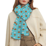Milk And Cookies Pattern Print Scarf