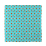 Milk And Cookies Pattern Print Silk Bandana