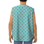 Milk And Cookies Pattern Print Sleeveless Baseball Jersey