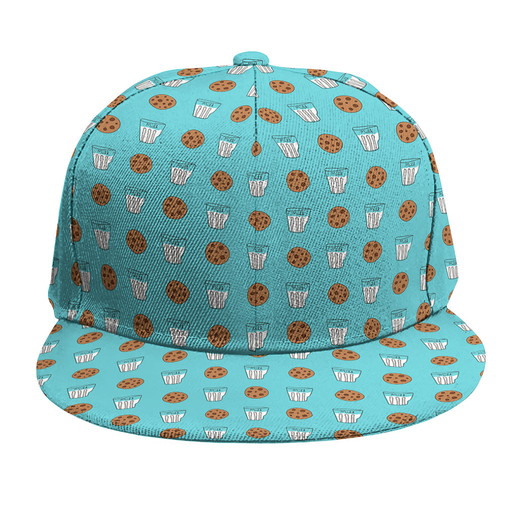 Milk And Cookies Pattern Print Snapback Cap