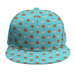 Milk And Cookies Pattern Print Snapback Cap
