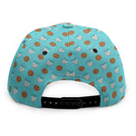 Milk And Cookies Pattern Print Snapback Cap
