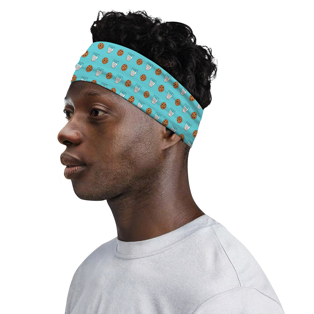 Milk And Cookies Pattern Print Sports Headband