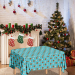 Milk And Cookies Pattern Print Tablecloth