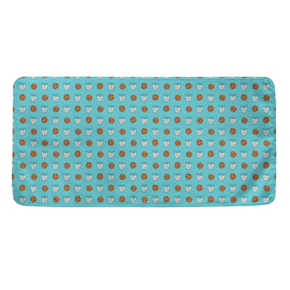 Milk And Cookies Pattern Print Towel