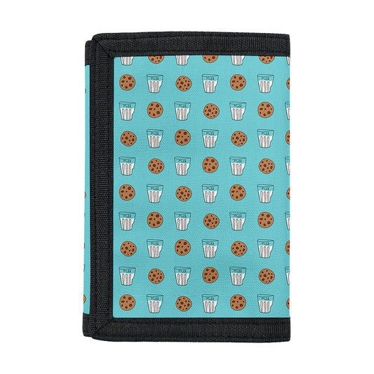 Milk And Cookies Pattern Print Trifold Wallet