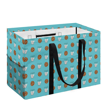 Milk And Cookies Pattern Print Utility Tote Bag