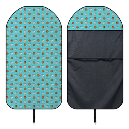 Milk And Cookies Pattern Print Waterproof Car Seat Cover