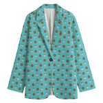 Milk And Cookies Pattern Print Women's Blazer