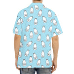 Milk Bottle Cartoon Pattern Print Aloha Shirt