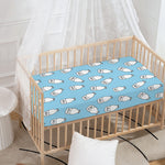 Milk Bottle Cartoon Pattern Print Baby Crib Sheet