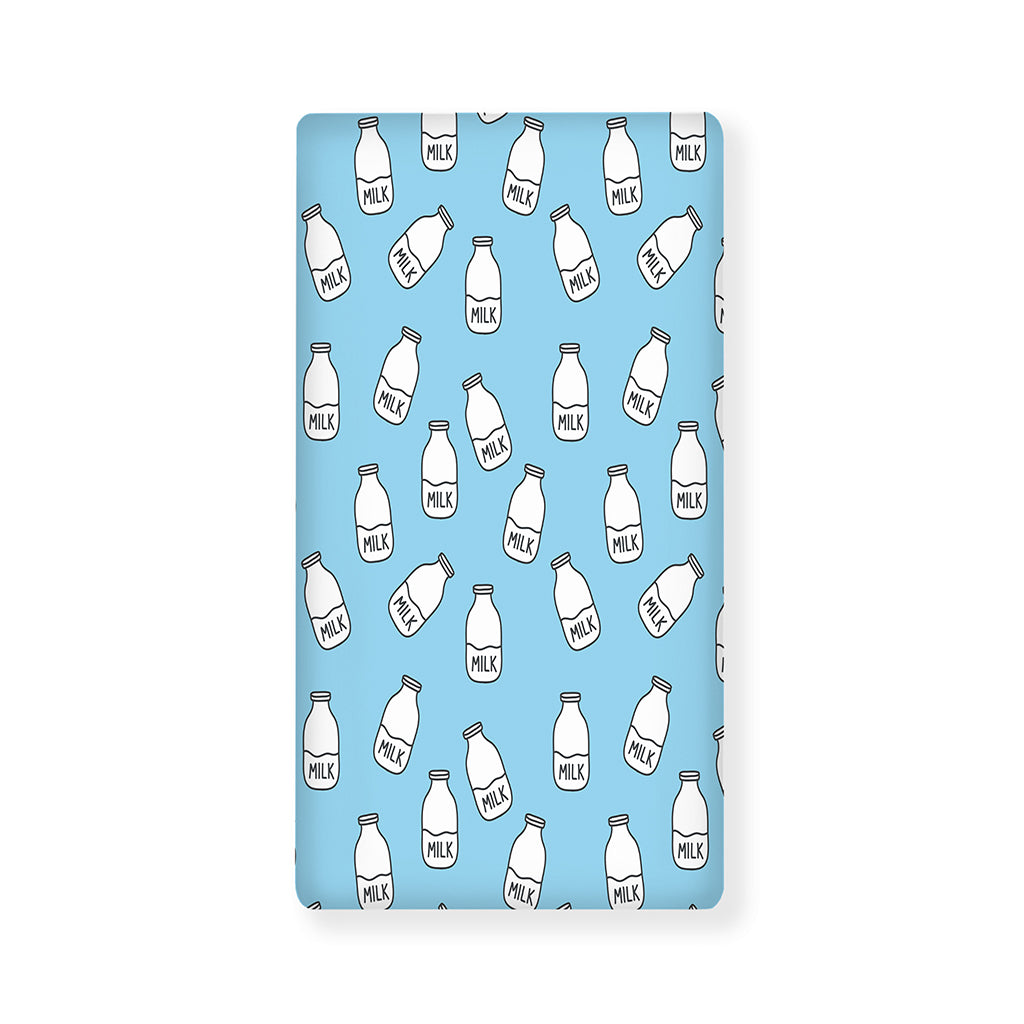 Milk Bottle Cartoon Pattern Print Baby Crib Sheet