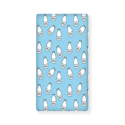 Milk Bottle Cartoon Pattern Print Baby Crib Sheet