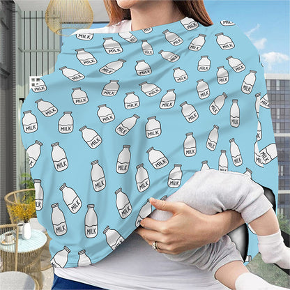 Milk Bottle Cartoon Pattern Print Baby Seat Cover