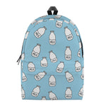 Milk Bottle Cartoon Pattern Print Backpack