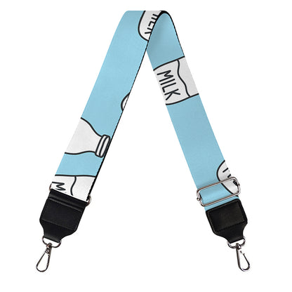 Milk Bottle Cartoon Pattern Print Bag Strap