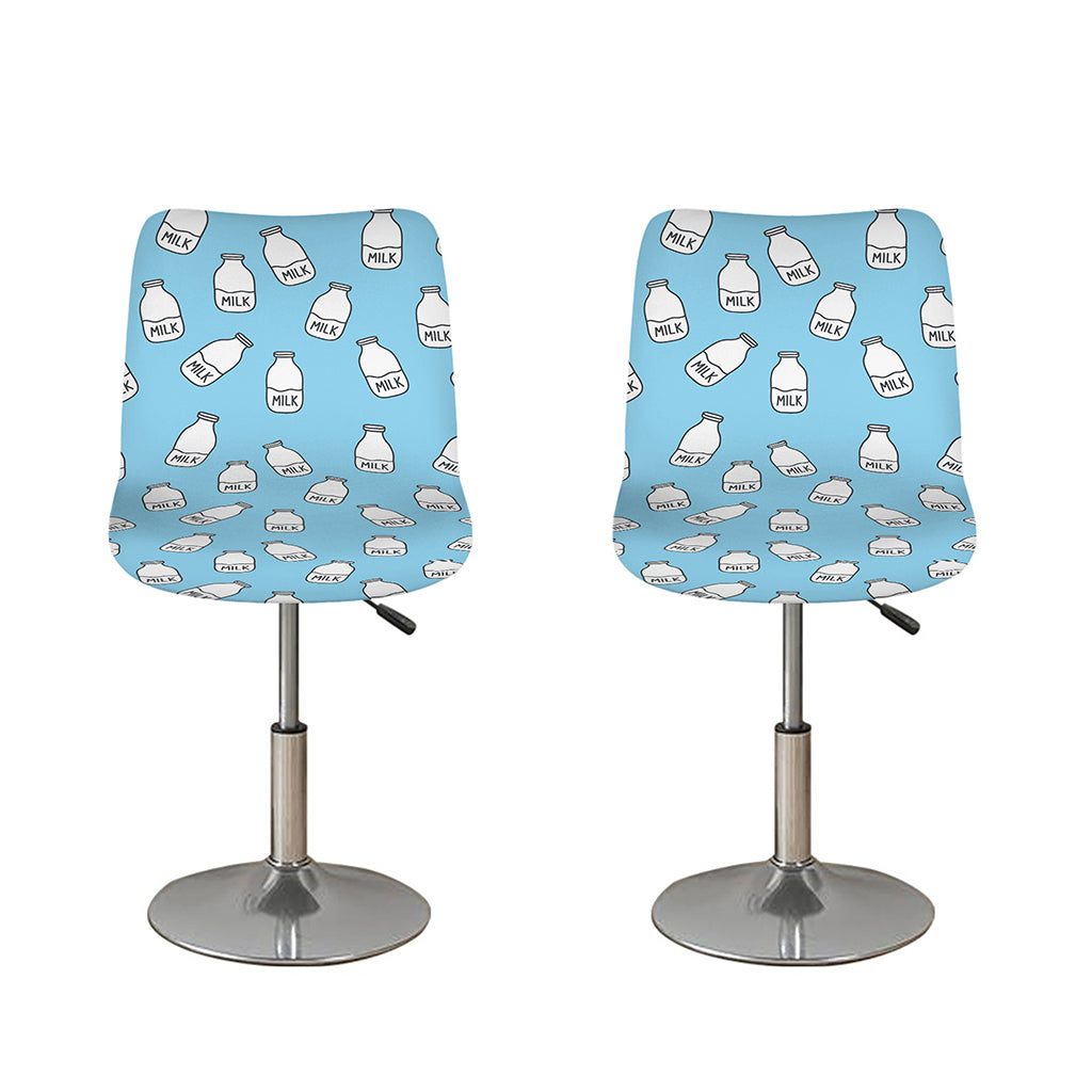 Milk Bottle Cartoon Pattern Print Bar Stool Covers