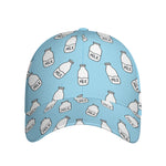 Milk Bottle Cartoon Pattern Print Baseball Cap