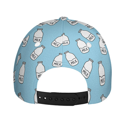 Milk Bottle Cartoon Pattern Print Baseball Cap