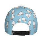 Milk Bottle Cartoon Pattern Print Baseball Cap