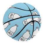 Milk Bottle Cartoon Pattern Print Basketball