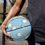 Milk Bottle Cartoon Pattern Print Basketball