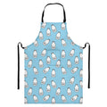 Milk Bottle Cartoon Pattern Print Bib Apron With Pocket