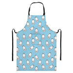 Milk Bottle Cartoon Pattern Print Bib Apron With Pocket