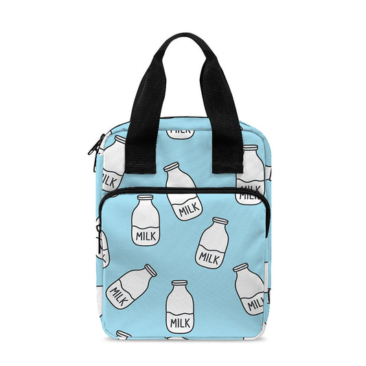 Milk Bottle Cartoon Pattern Print Bible Tote Bag