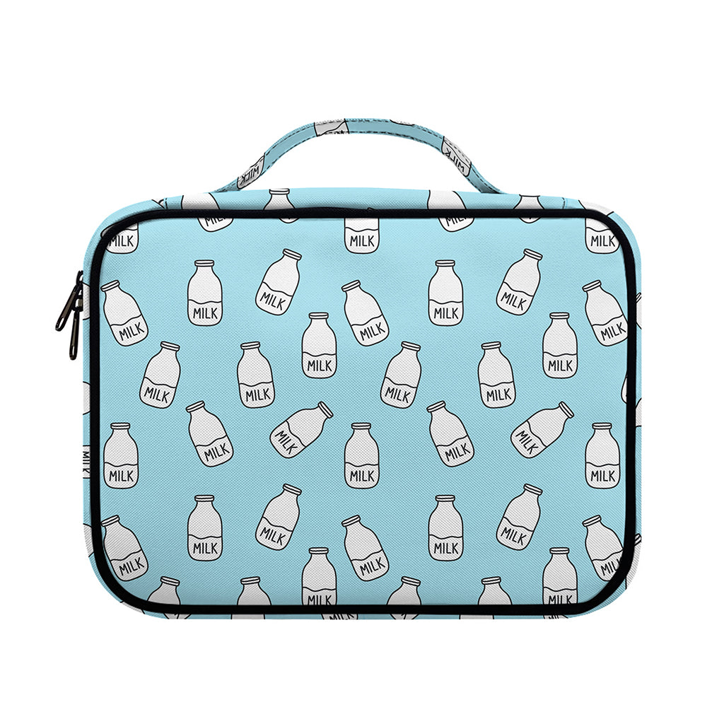 Milk Bottle Cartoon Pattern Print Briefcase Bible Bag