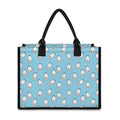 Milk Bottle Cartoon Pattern Print Canvas Tote Bag